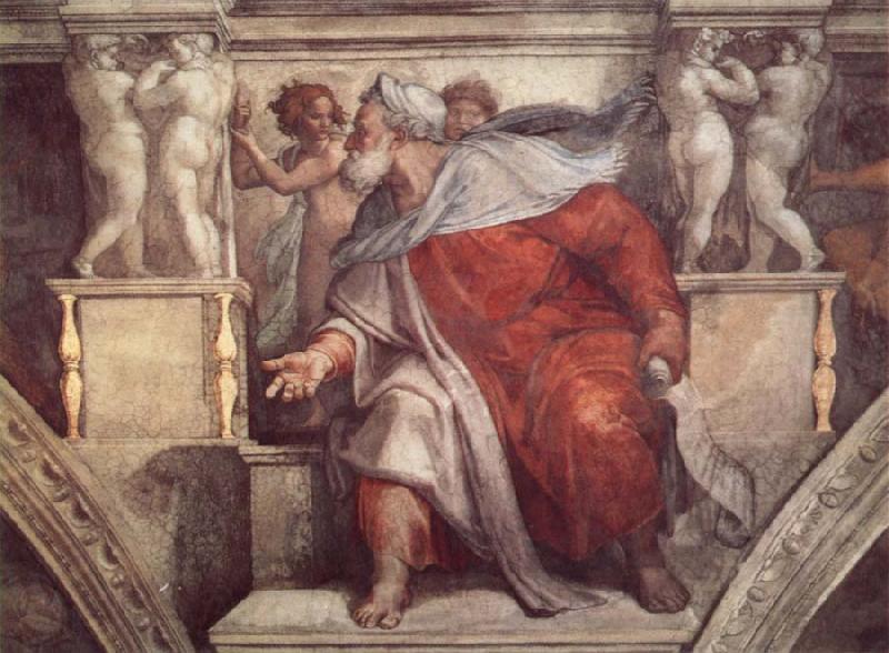 Michelangelo Buonarroti Die Erschaffung der Eva Norge oil painting art